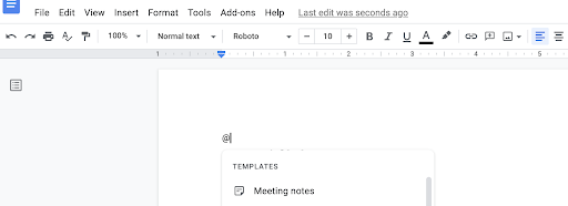 Meeting Notes in Doc
