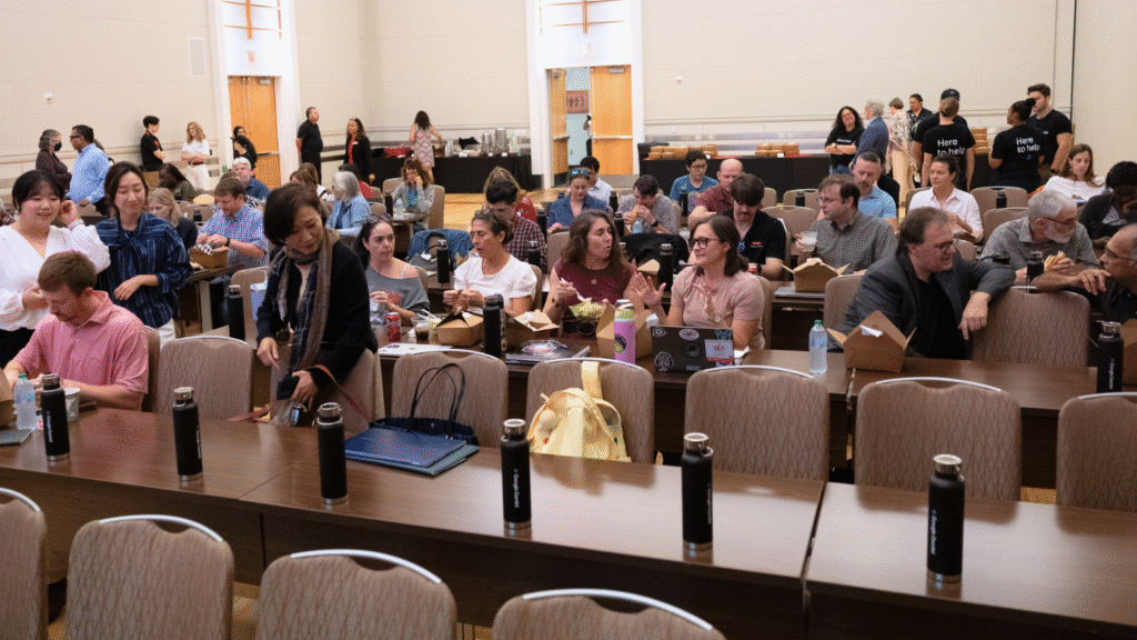 Faculty and staff attend the Google lunch and learn.
